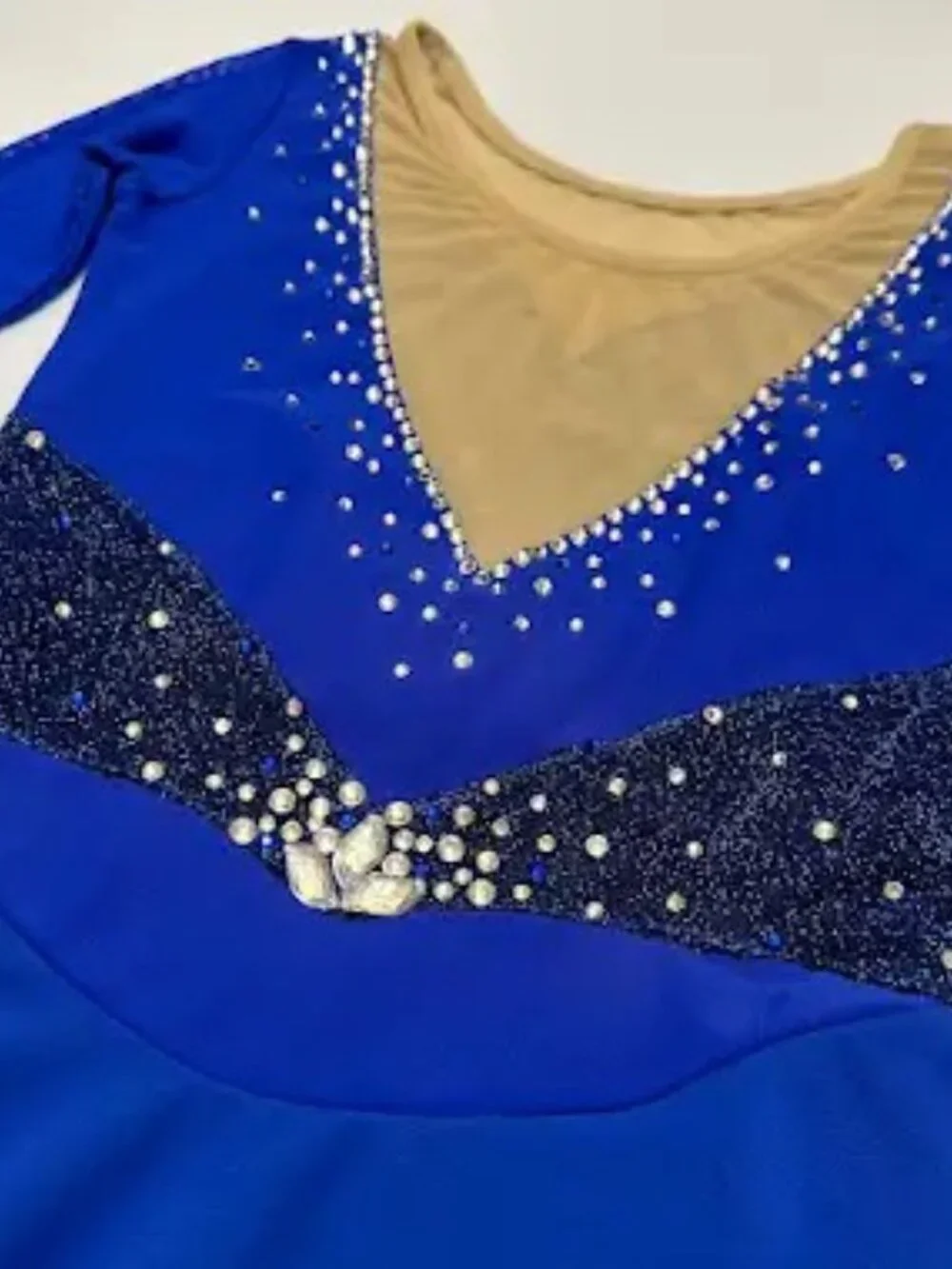 New Blue Crystal Figure Skating Dress 12